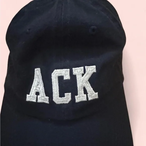 Navy Blue Baseball Cap with White Embroidery - Picture 2 of 3